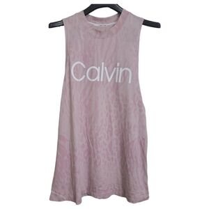 Calvin Klein Pink Leopard Zebra Animal Print Soft Modal Cotton Tank Top S